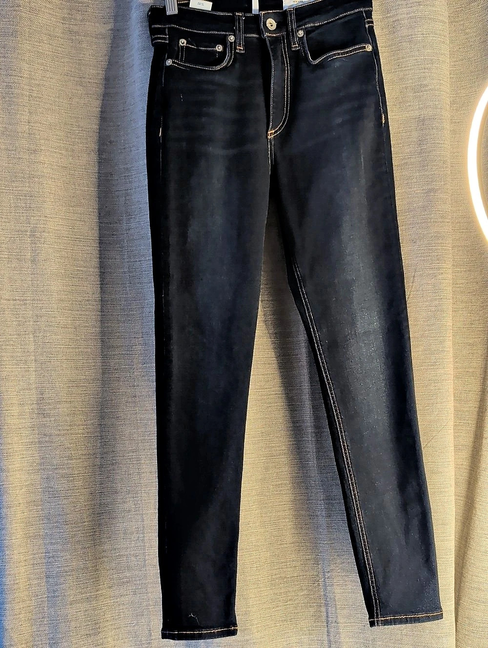 rag & bone Skinny Jeans Waist 24 Black Like New